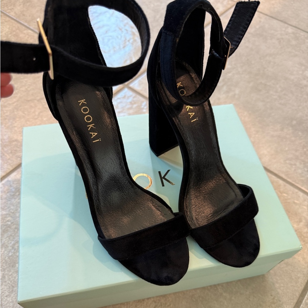 Kookai Black Suede Heels - Picture 3 of 4